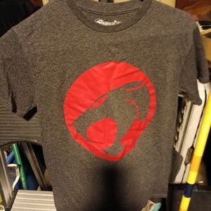 Gray and Red Men's T-Shirt